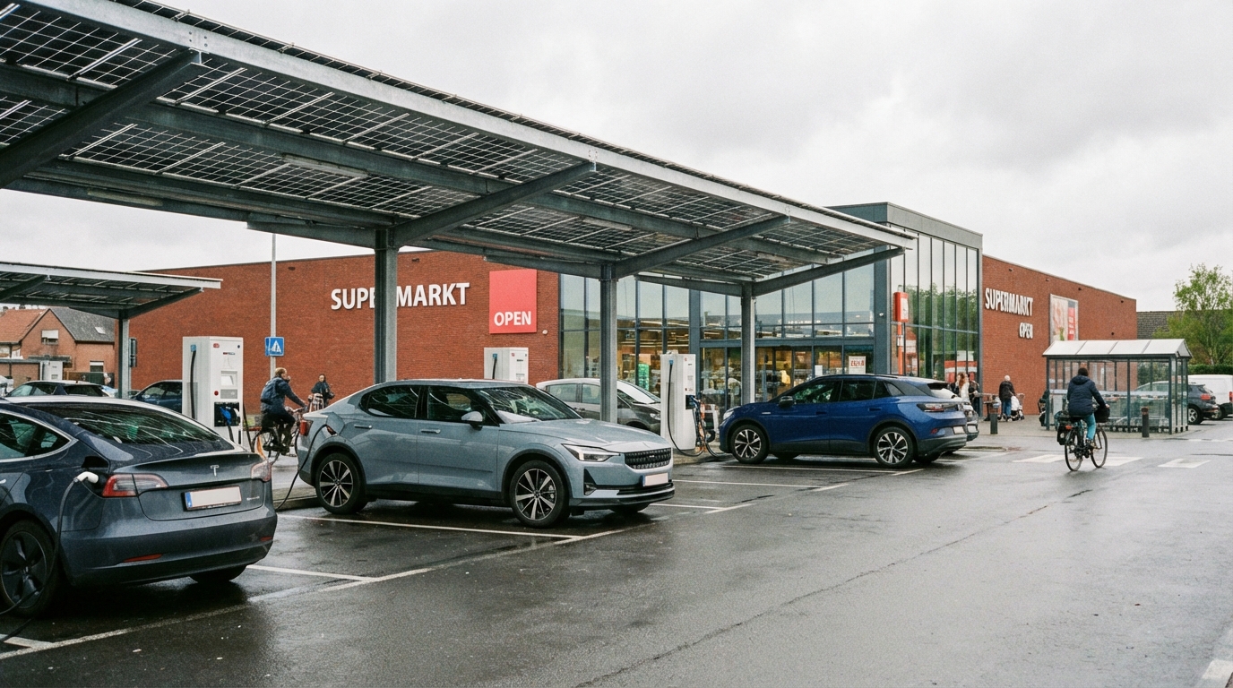 Laadpaal in Sint-Agatha-Berchem