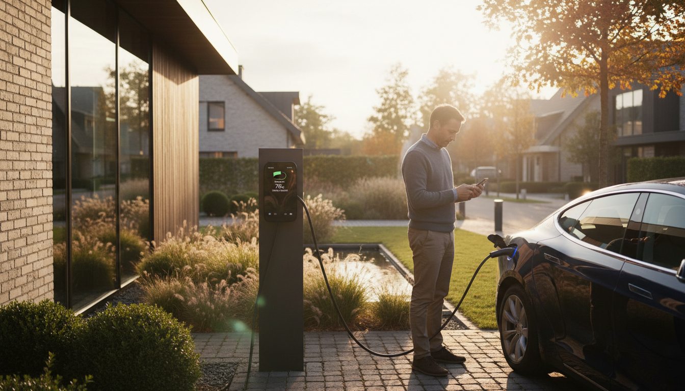 laadpaal in gebruik door huiseigenaar
