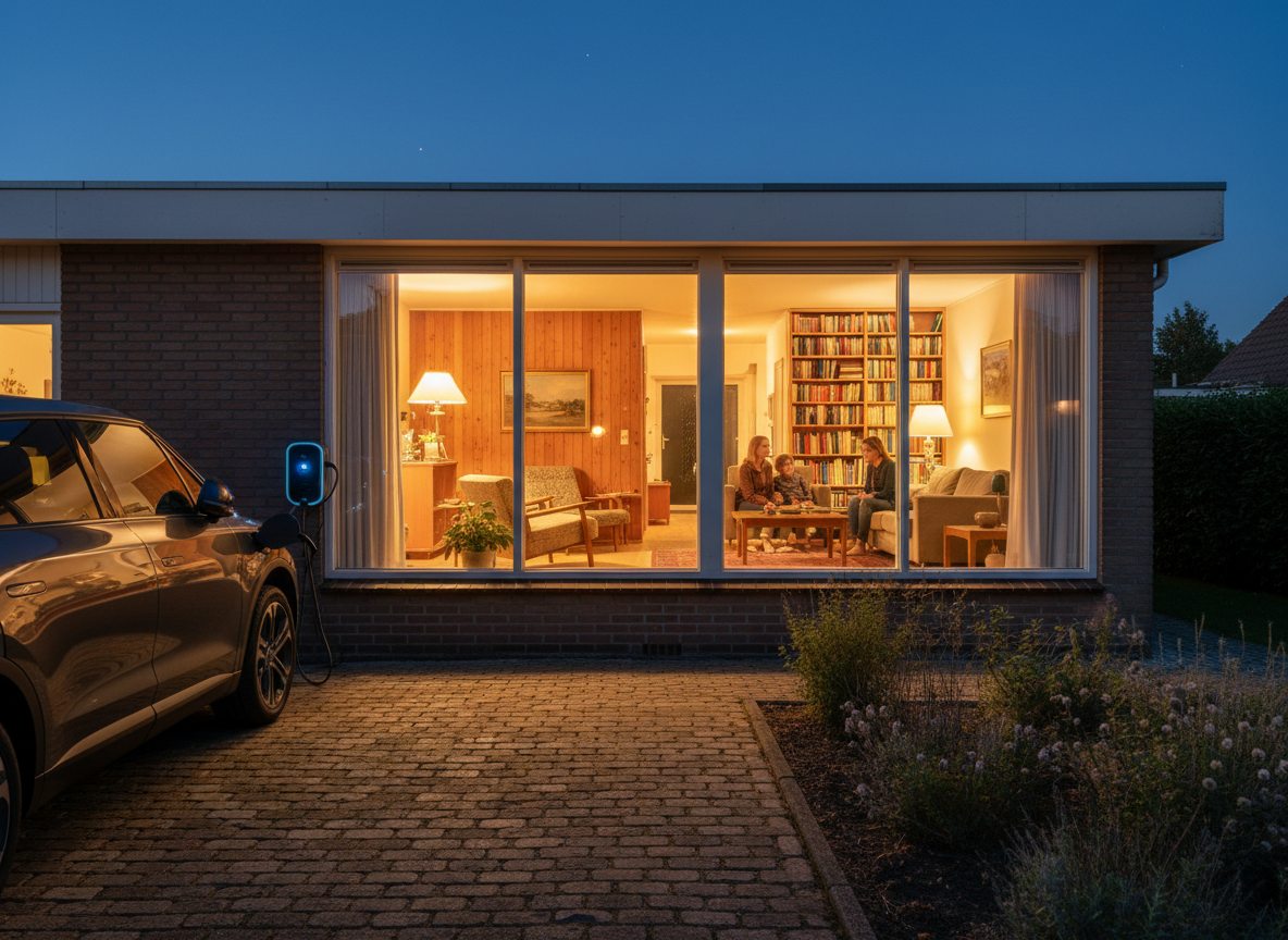 Wooncomfort met laadpaal - sfeerbeeld in de zomer